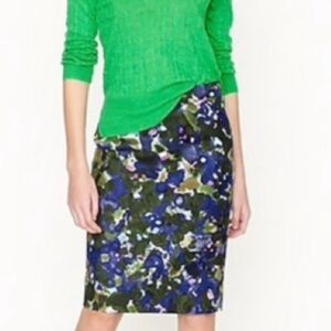 J. Crew No. 2  Pencil Skirt in Gardenshade Floral
